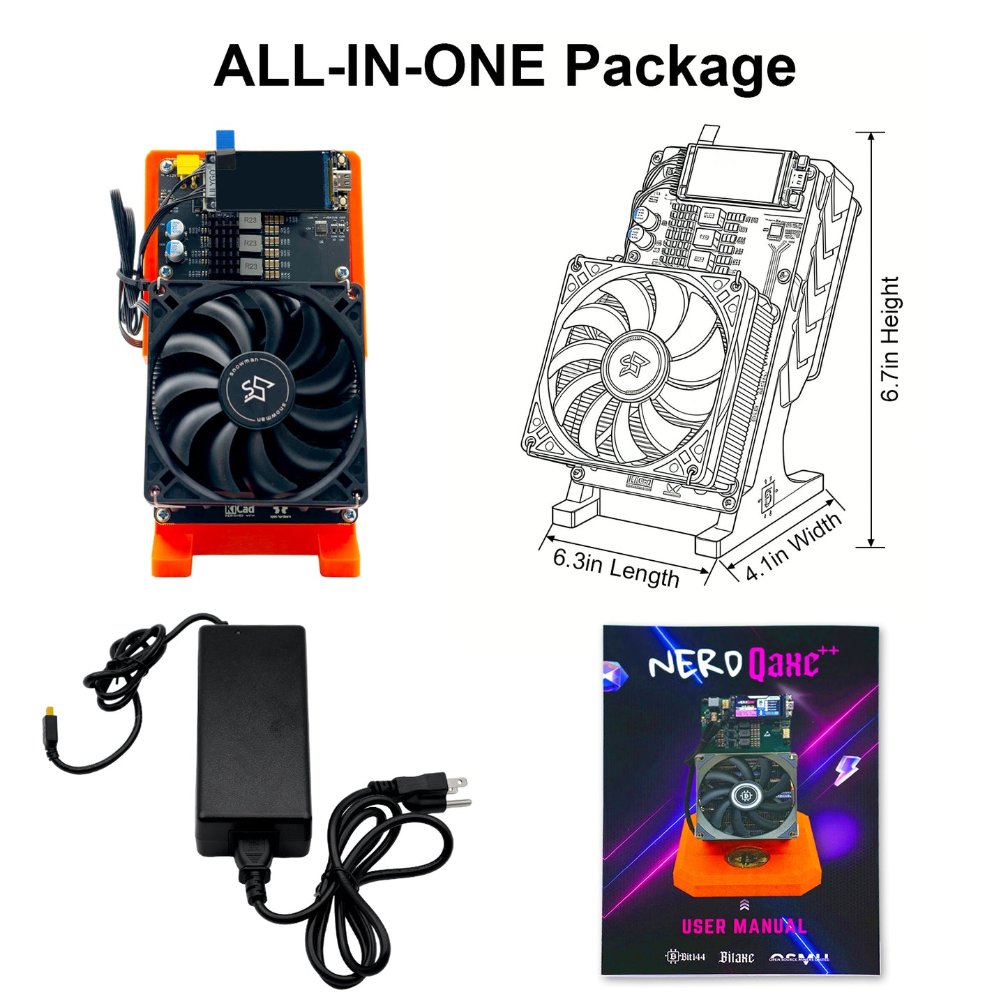 Starminer NerdMiner NerdQaxe++ Rev 6.1 6T Bitcoin Miner