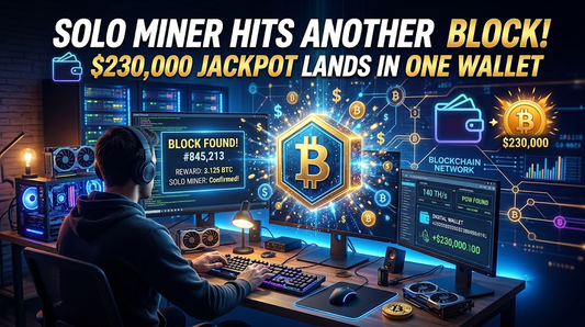 Solo Miner Hits Another Block! $230,000 Jackpot Lands in One Wallet
