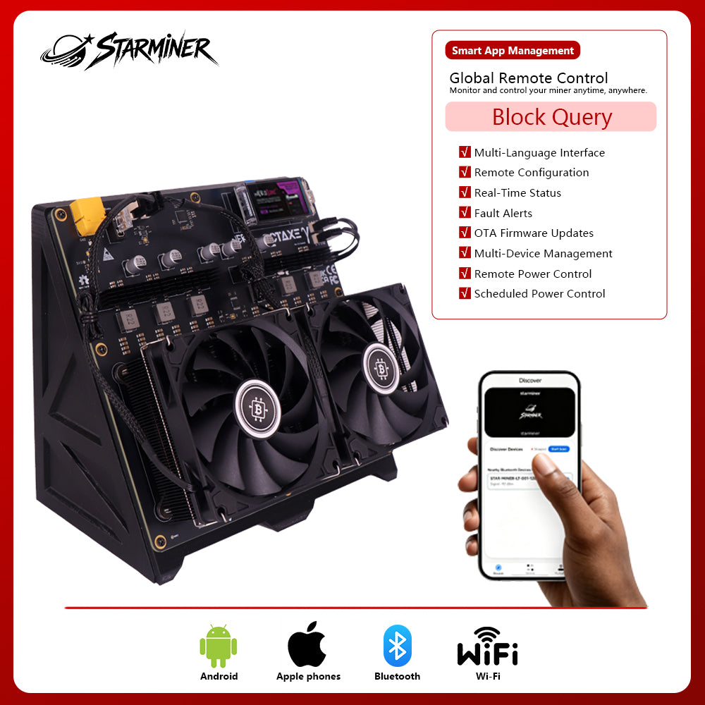 Starminer Bitaxe NerdQAXE Rev 3.1 12T 比特币矿机