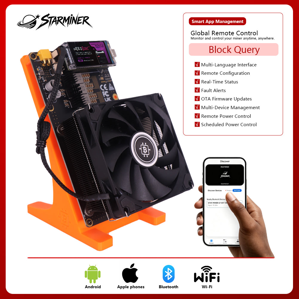 Starminer NerdMiner NerdQaxe++ 4.8T Bitcoin Miner (Air cooling)