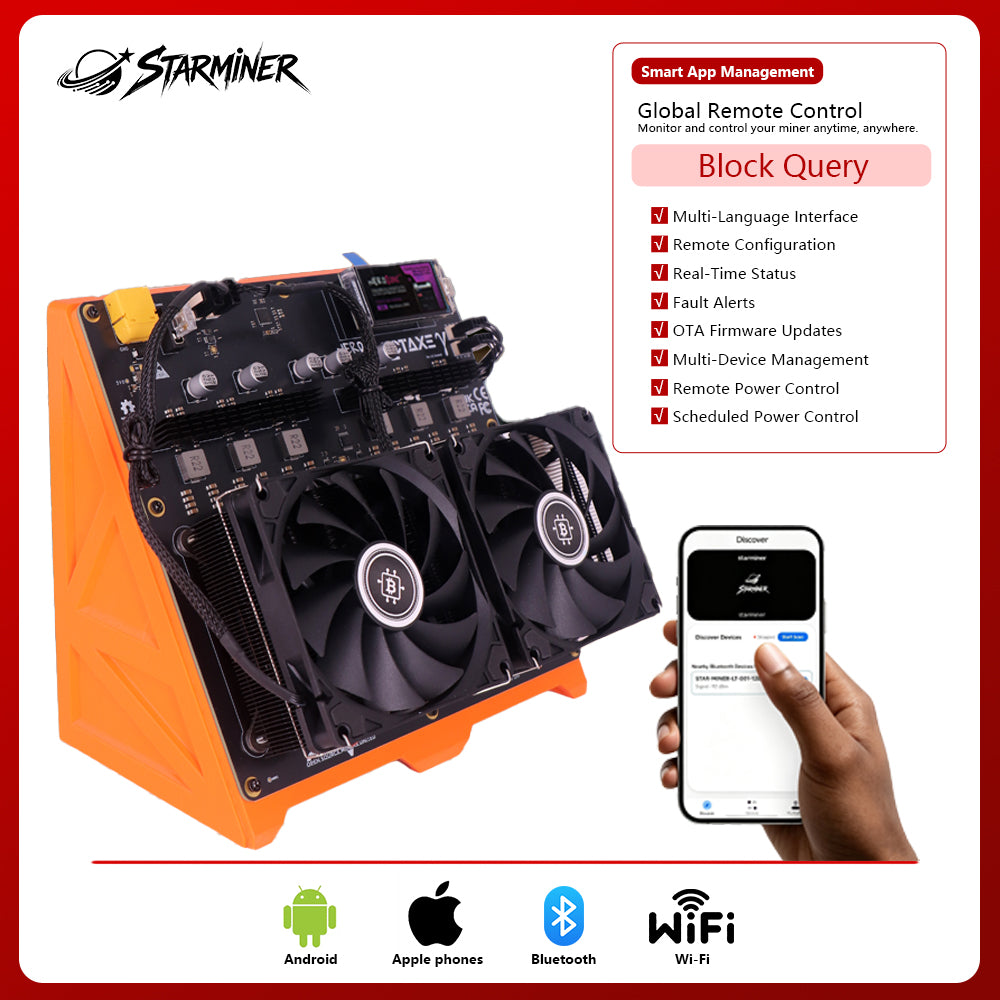 Starminer Bitaxe NerdQAXE Rev 3.1 12T 比特币矿机