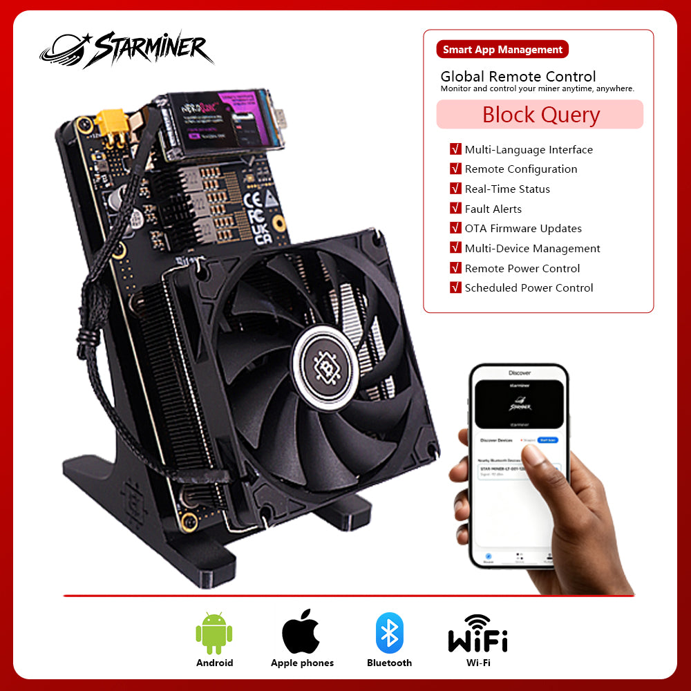 Starminer NerdMiner NerdQaxe++ 4.8T Bitcoin Miner (Air cooling)