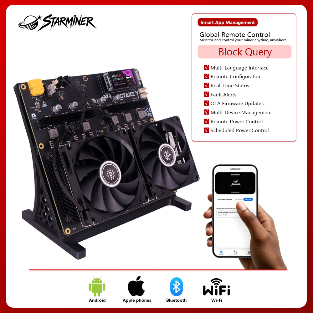 Starminer NerdMiner NerdOctaxe 9.6T 比特币矿机