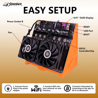 Starminer Bitaxe NerdQAXE Rev 3.1 12T 比特币矿机