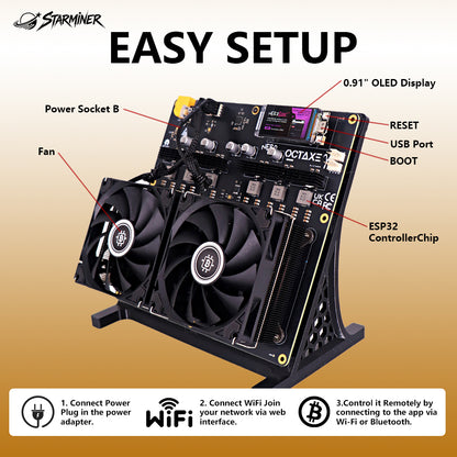 Starminer NerdMiner NerdOctaxe 9.6T 比特币矿机