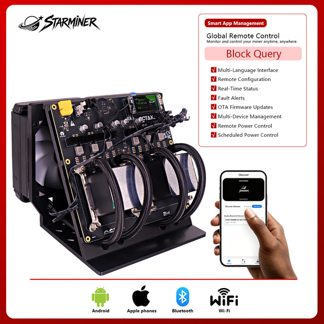 Starminer Bitaxe NerdOCTaxe Rev Hydro 3.1 12T Bitcoin Miner