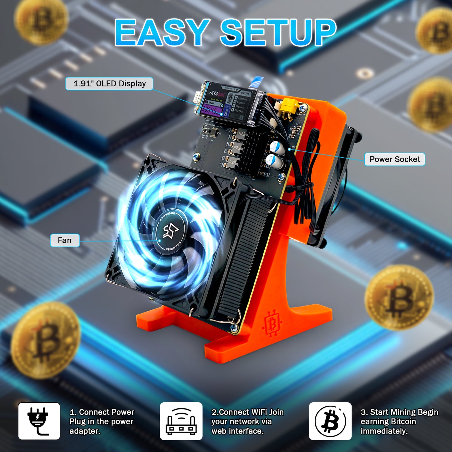 Starminer NerdMiner NerdQaxe++ Rev 6.1 6T Bitcoin Miner