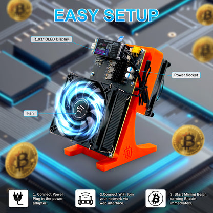 Starminer NerdMiner NerdQaxe++ Rev 6.1 6T Bitcoin Miner