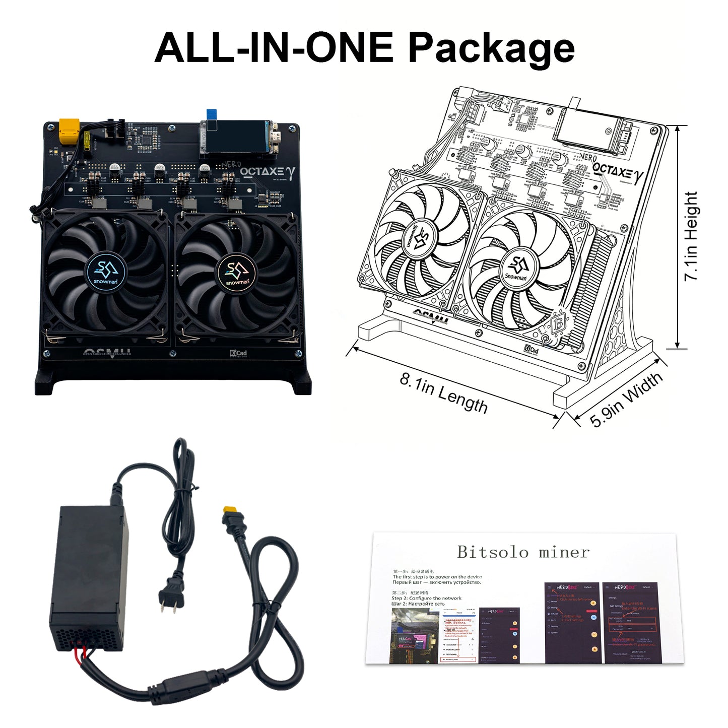 Starminer NerdMiner NerdOctaxe 9.6T Bitcoin Miner