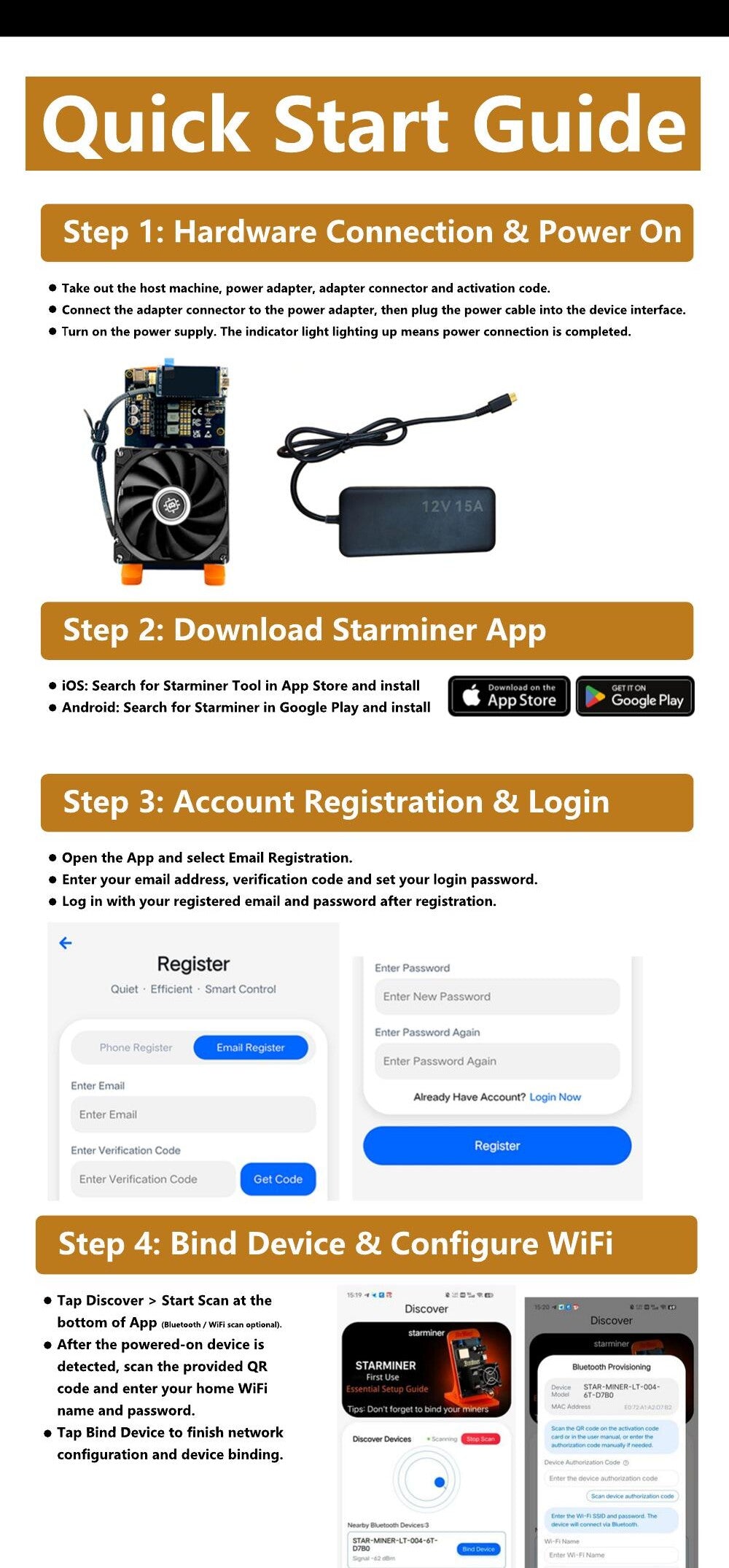 Star Miner test Bitaxe Gamma 601 Bitcoin Solo Miner Bitcoin solo miner - quick start installation and Wi-Fi setup guide