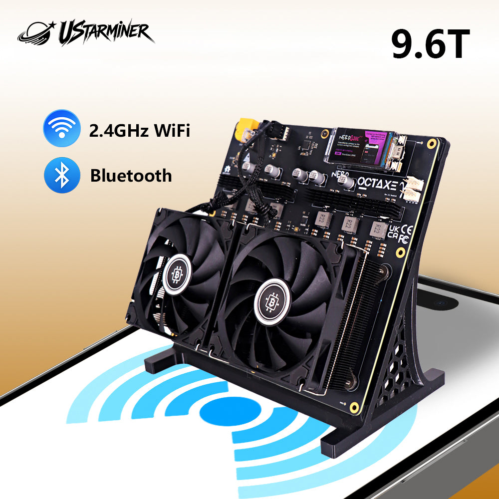 
Ustarminer Nerdoctaxe 9.6T ビットコインマイナー：製品画像。
