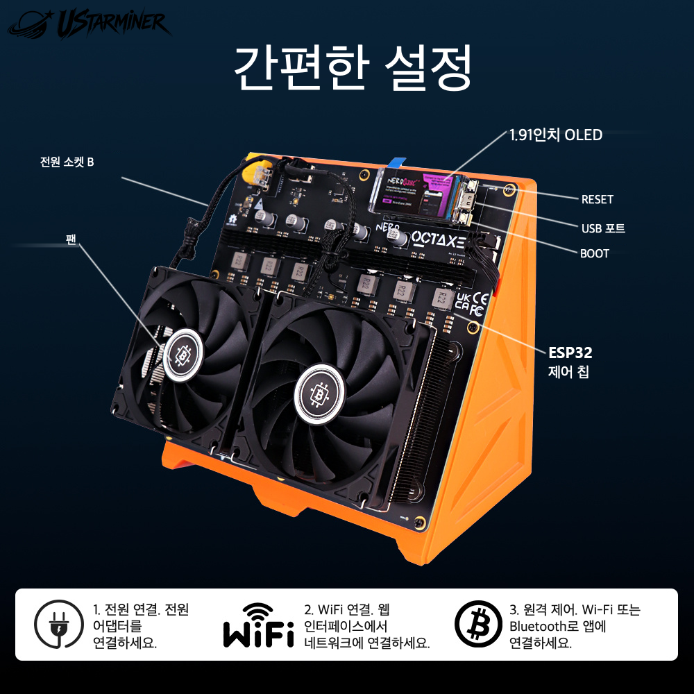 
Ustarminer Nerdoctaxe Rev3.1 12T 비트코인 채굴기 제품 이미지

