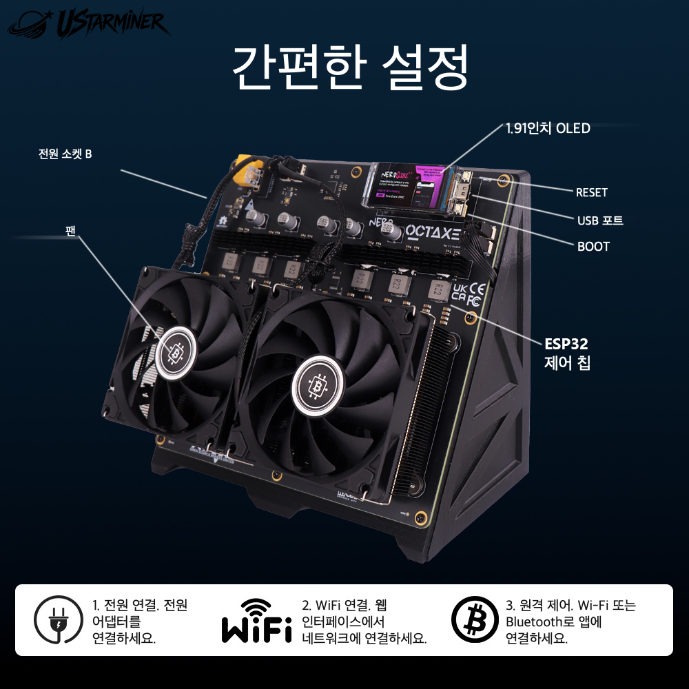 
Ustarminer Nerdoctaxe Rev3.1 12T 비트코인 채굴기 제품 이미지
