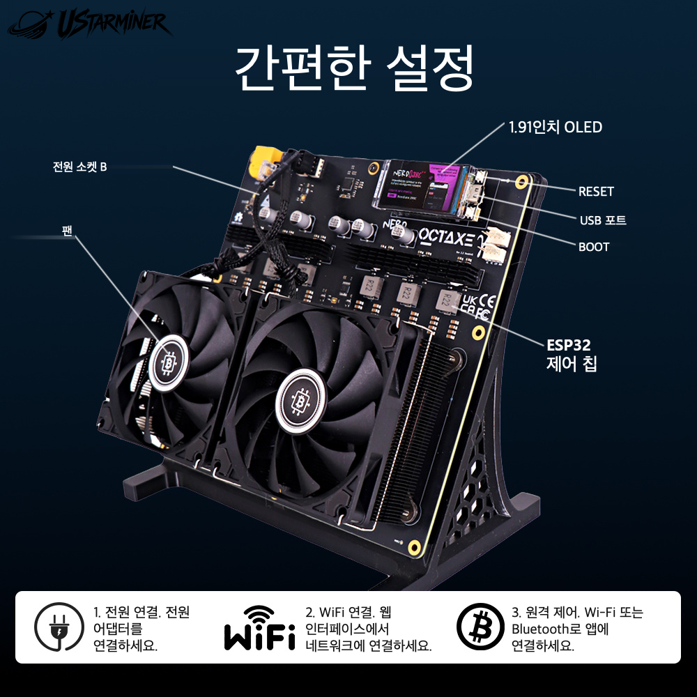 
Ustarminer Nerdoctaxe 9.6T 비트코인 채굴기 제품 이미지
