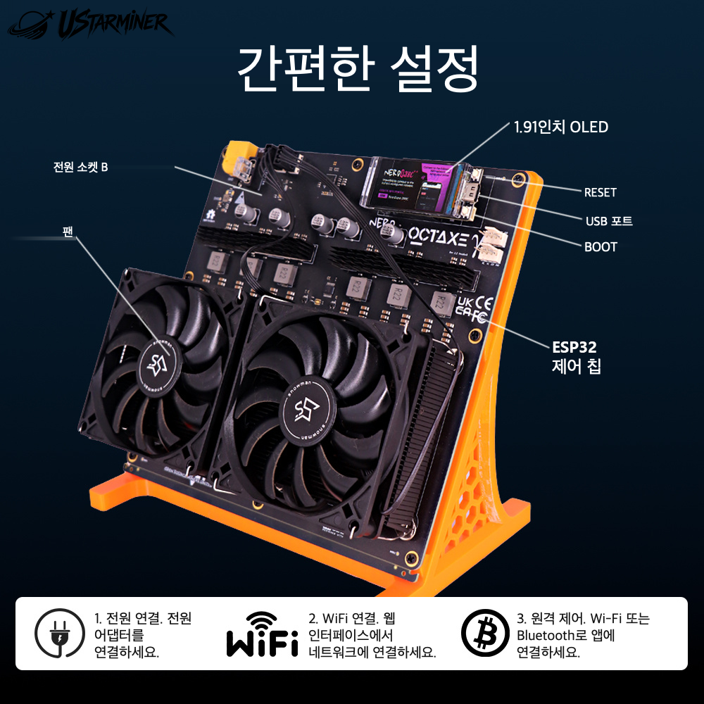 
Ustarminer Nerdoctaxe 9.6T 비트코인 채굴기 제품 이미지

