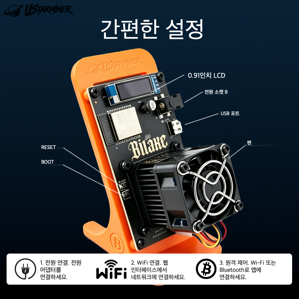 
Ustarminer Bitaxe Gamma 601 1.2T 비트코인 채굴기 제품 이미지
